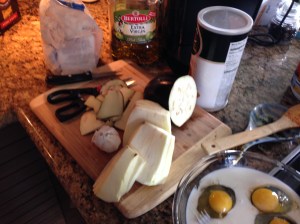 Elongated slices of eggplant give a more meaty, less seedy bite.